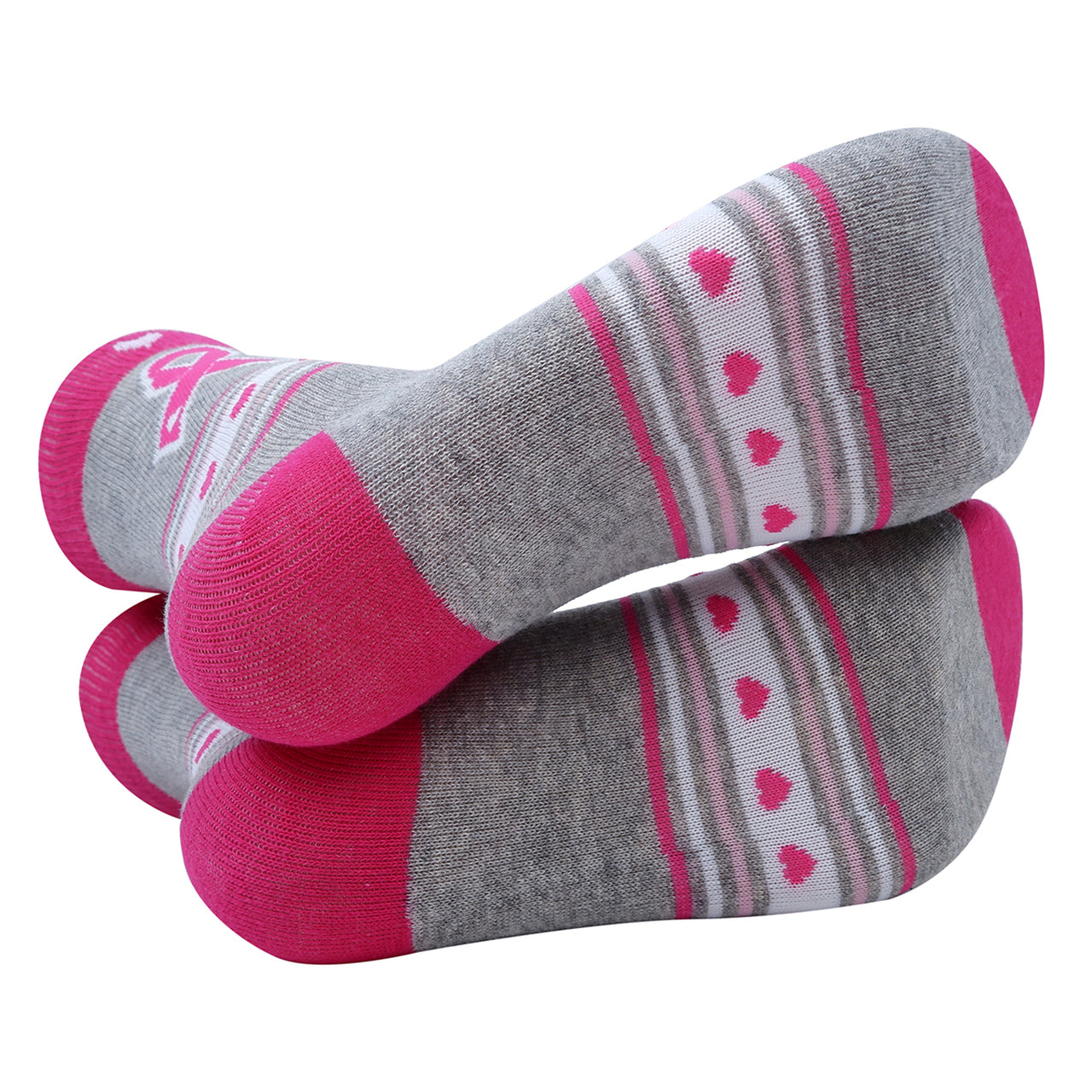 Women's Breast Cancer Ribbon Novelty Socks-