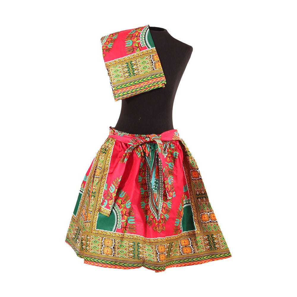 Traditional Print Mini Skirt