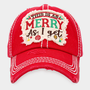 THIS IS AS MERRY AS I get Vintage Baseball Cap