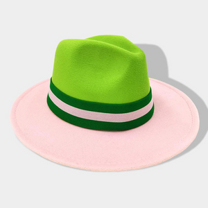 Color Blocked Fedora Hat