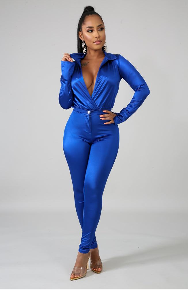 Satin Power Bodysuit Set