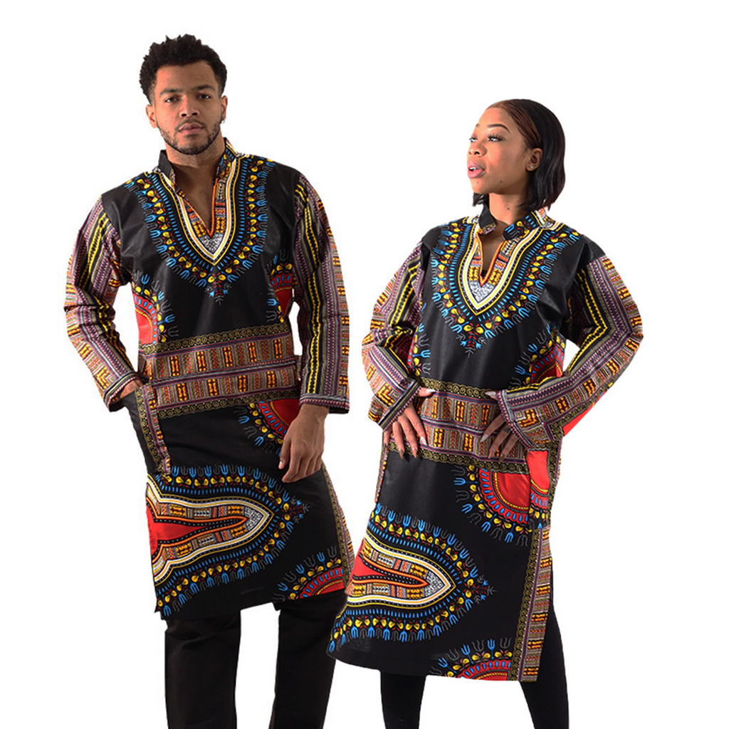 African-Made Traditional Tunic: Black