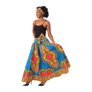 Traditional Print Maxi Skirt