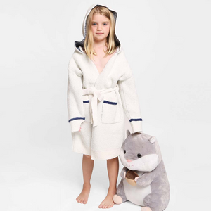 • Kids Prince Print Hooded Cozy Robe