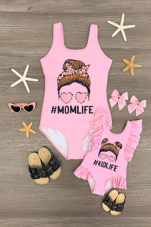 Mom & Me - "#MomLife & #KidLife" One Piece Swimsuit