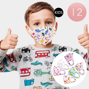 12PCS - Assorted Kid's Fashion Mask