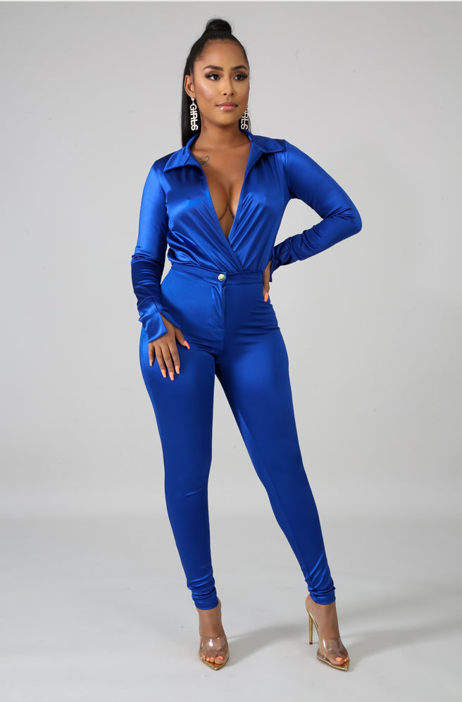 Satin Power Bodysuit Set