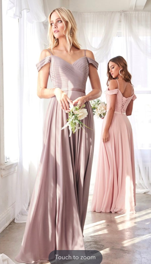 Long Bridesmaids Formal Off Shoulder Prom Dress