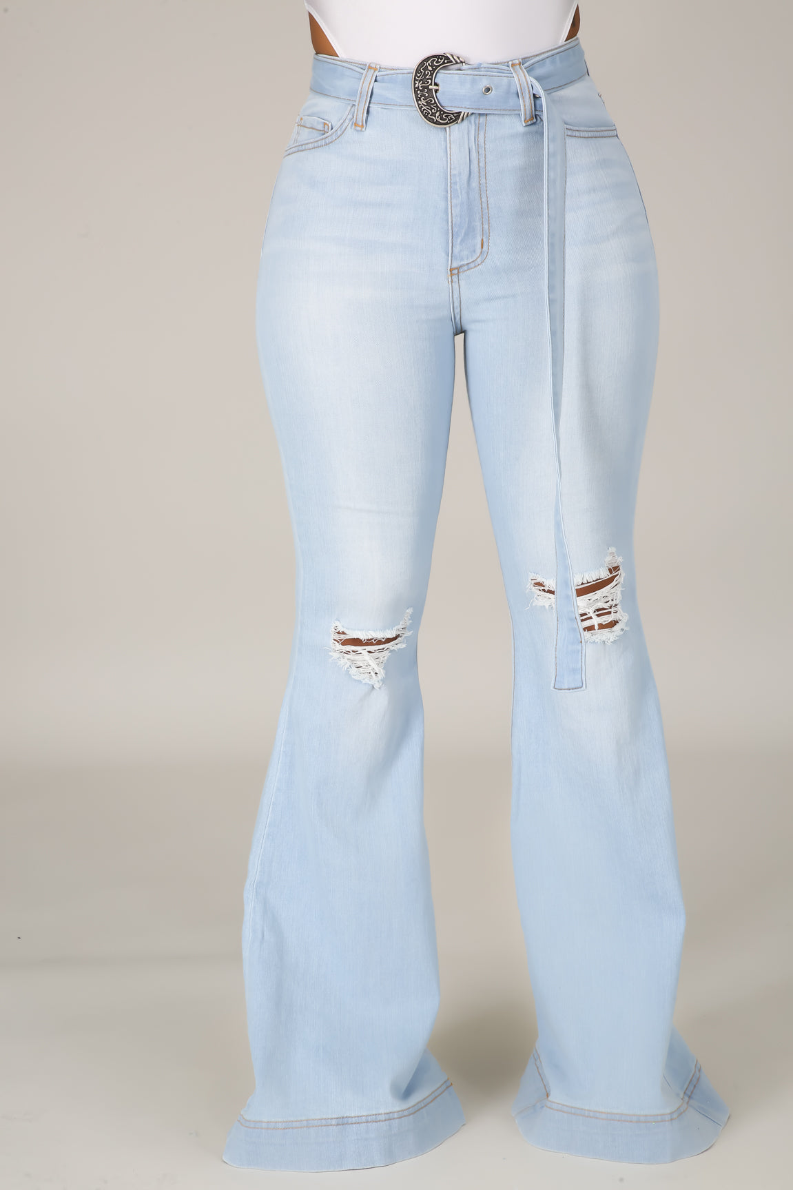 Denim Bell Shred Jeans