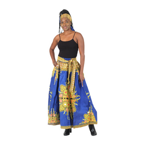 African Print 8 Panel Long Skirt