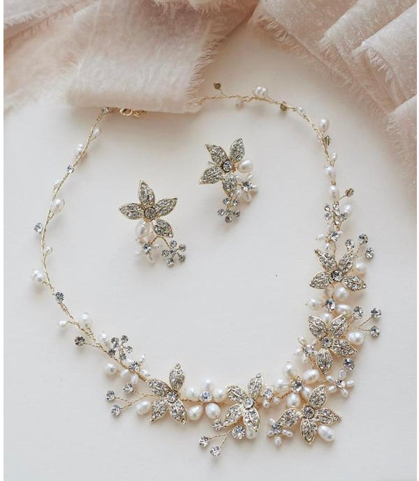 Floral Garden Pearl Jewelry Set