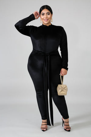 Suede Shine Jumpsuit